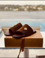 Sandales soft Tchin ST Class Marron orné en doré