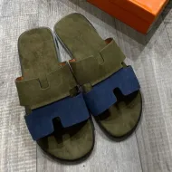 Sandales soft Tchin ST Bleu et vert bouteille ultra chic