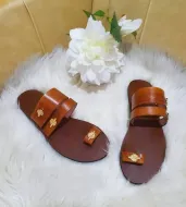 Sandales soft Tchin SF Traditionnelles Africaine 3 boucles dorées