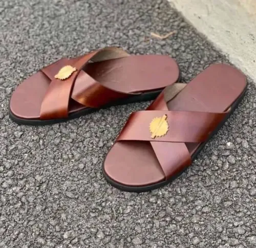 Sandales soft Tchin ST Marron boucle dorée leger