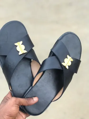 Sandales soft Tchin ST  léger boucle Akan Noir