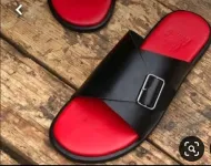 Sandales soft Tchin ST Rouge-Noir avec Boucle