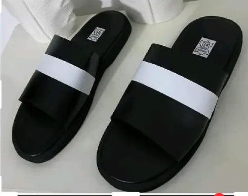 Sandales soft Tchin ST Noir avec Barre Blanche