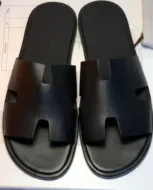 TCHIN CONFECTION TP Sandales Noires Coupe 