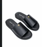 Sandales soft Tchin ST Black avec décor doré