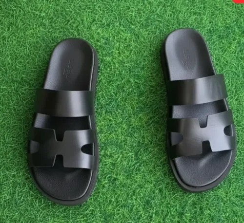 Sandales soft Tchin ST  All Black Double Bande perforé