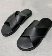 Sandales soft Tchin ST All black style croisé