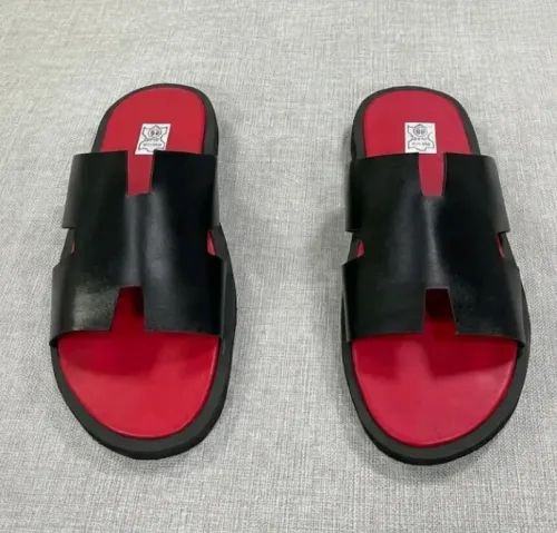 Sandales soft Tchin ST Rouge et Noir  perforé