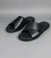 Sandales soft Tchin ST Black Babouche croisé
