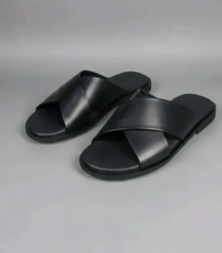 Sandales soft Tchin ST Black Babouche croisé