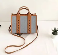 Sac à Main  collection le cabas urbain marron bleu bi-colore