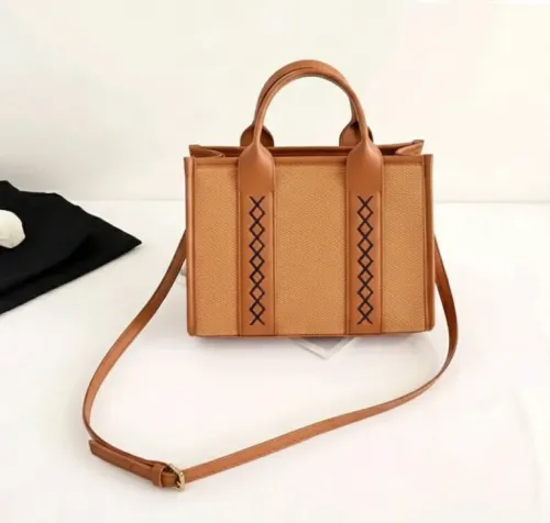 Sac à main Collection le Cabas Urbain marron bi-colore 
