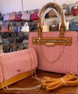 Sac à main Duo Tendance – Collection Monogramme Rose