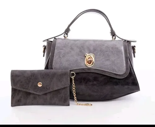  Sac à Main Bi-Ton Chic & Sa Pochette Assortie