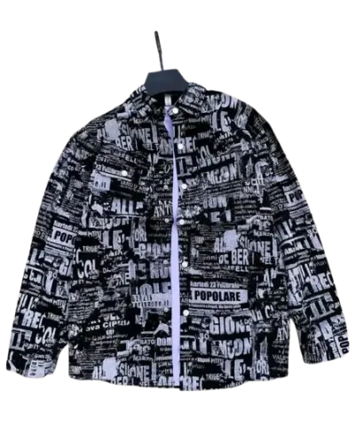 Veste à Impression de Journaux